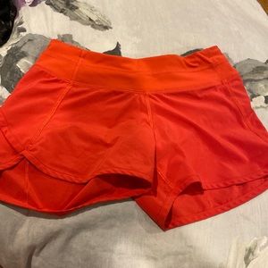 Worn once, red/orange size 10 kids, 4 inch.